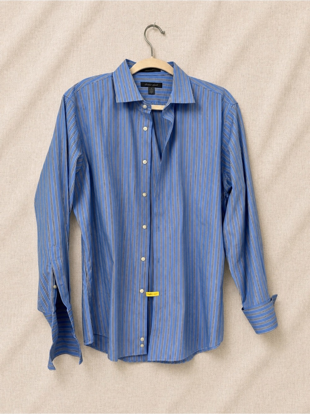 Nordstrom Rack Blue Striped Men's Dress Shirt - Trim Fit Classic Button-Up